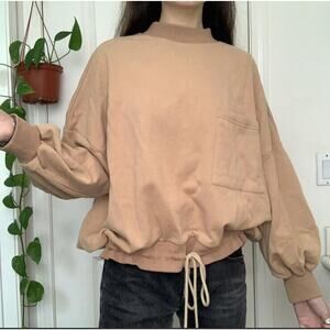 Nap loungewear drawstring hem cotton Oversized Pocket sweatshirt Cozy Travel ac3